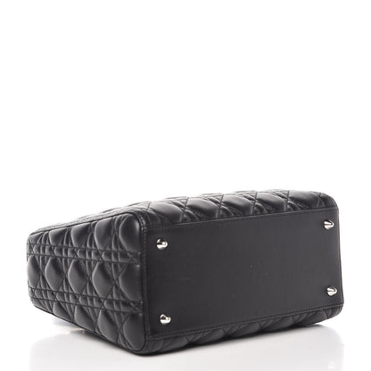 Christian Dior Lambskin Cannage Medium Lady Dior Black 4 of 10