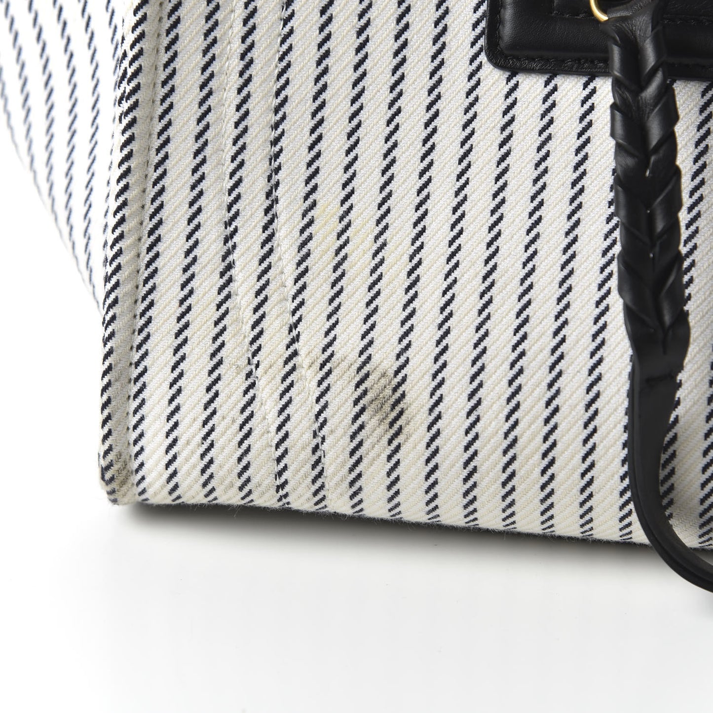 Cotton Canvas Striped Medium Phantom Luggage White Navy