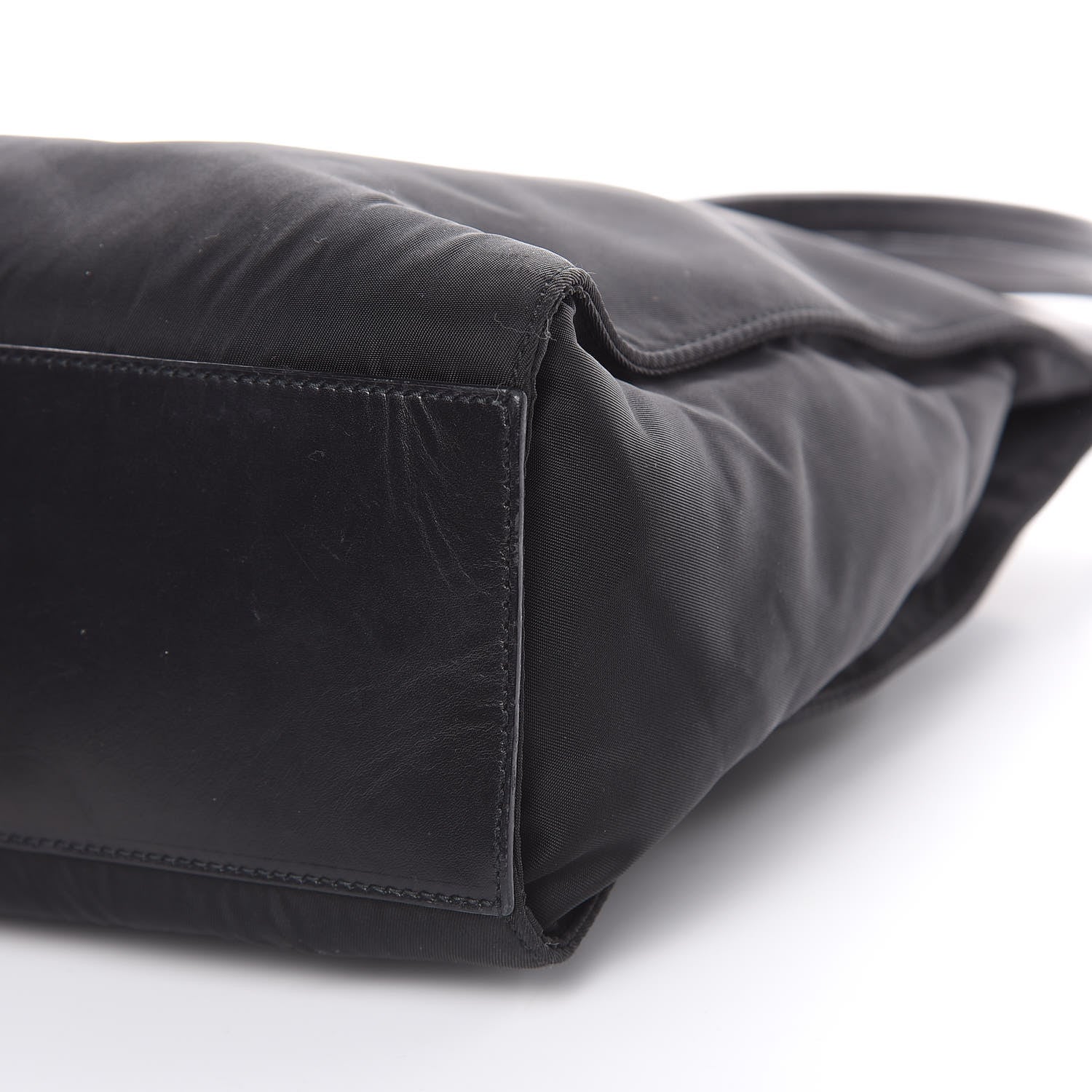 Prada Tessuto Nylon Soft Calf Tote Black 8 of 15