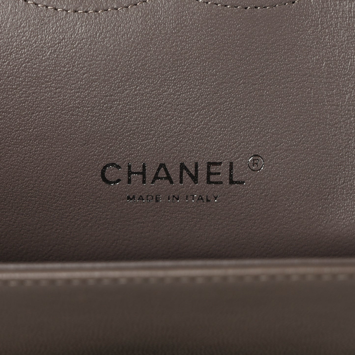 Patent Calfskin Quilted Maxi Double Flap Grey