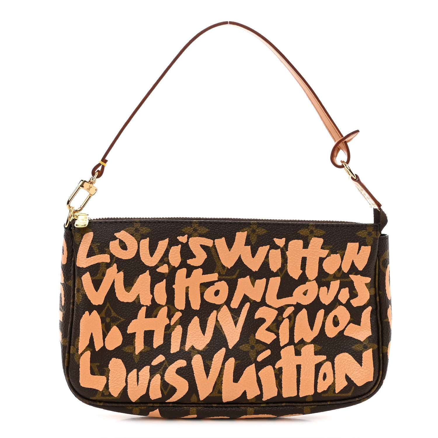 Louis Vuitton LOUIS VUITTON Monogram Graffiti Pochette Accessories Peach 1 of 9