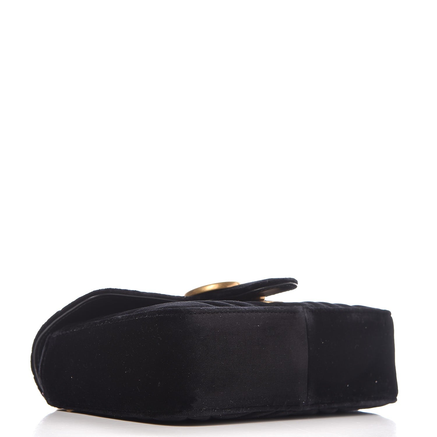 Gucci Velvet Matelasse Mini GG Marmont Shoulder Bag Black 4 of 7