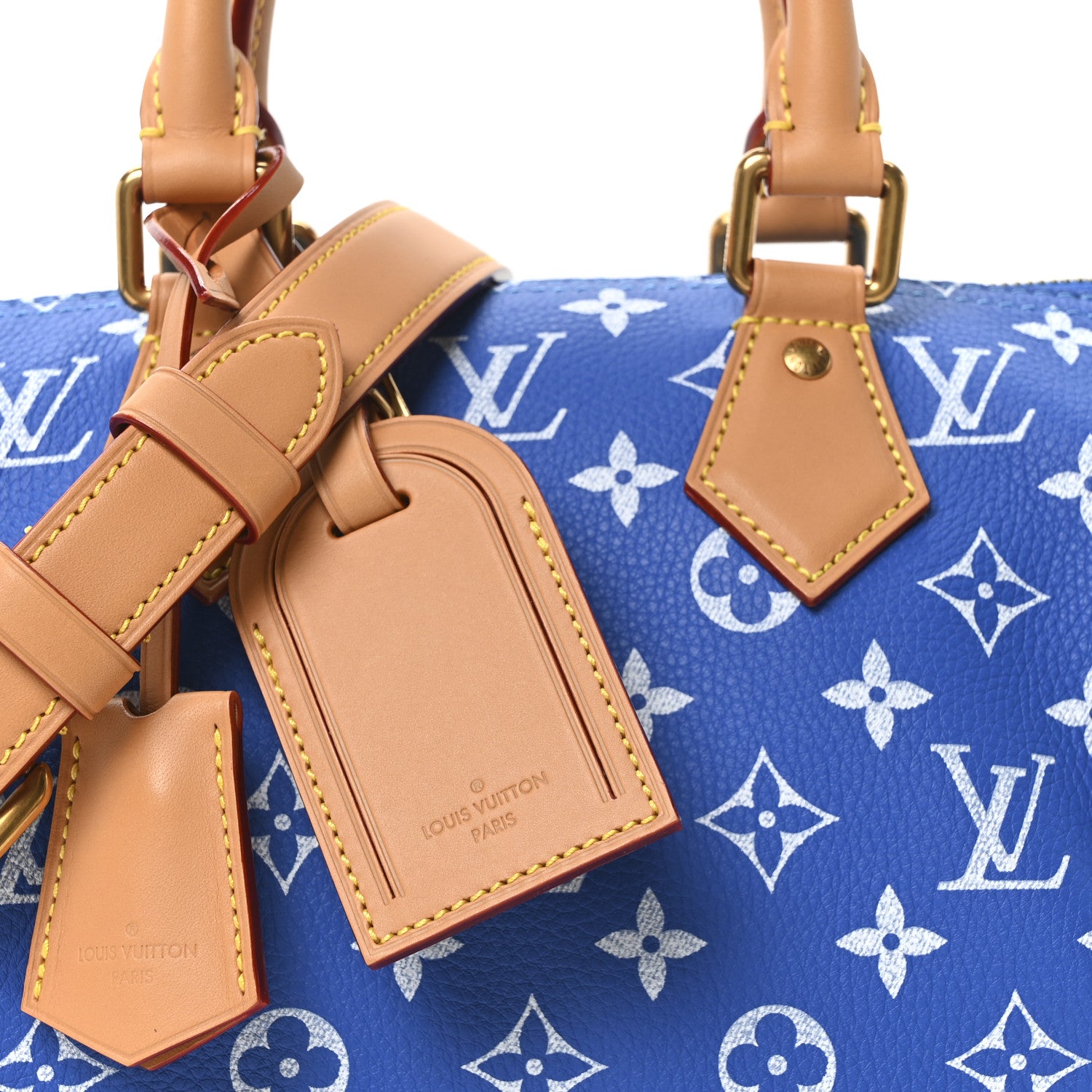 Louis Vuitton Calfskin Monogram Speedy P9 Bandouliere 25 Blue 8 of 10