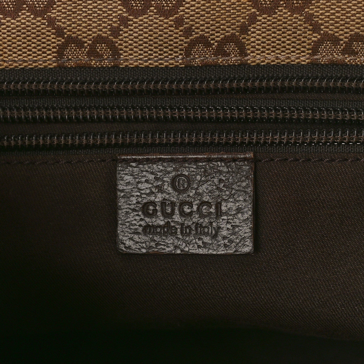 Gucci GG Monogram Small Web Handle Bucket Tote Dark Brown 6 of 10