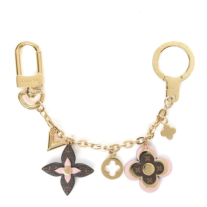 Louis Vuitton Brass Monogram Blooming Flowers Bag Charm Key Holder Rose Ballerine 1 of 2