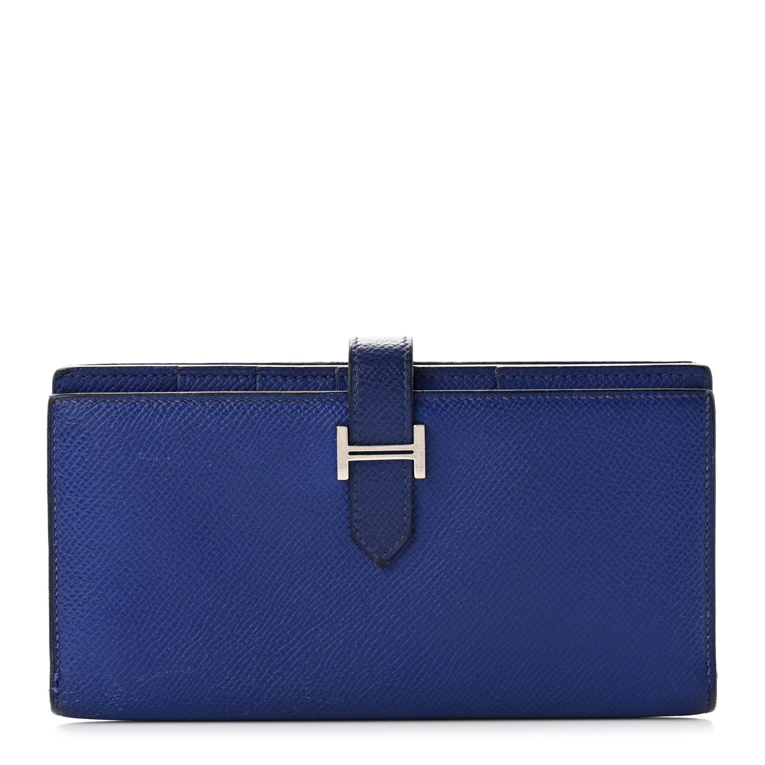 Hermes Epsom Bearn Gusset Wallet Bleu Electrique 1 of 12
