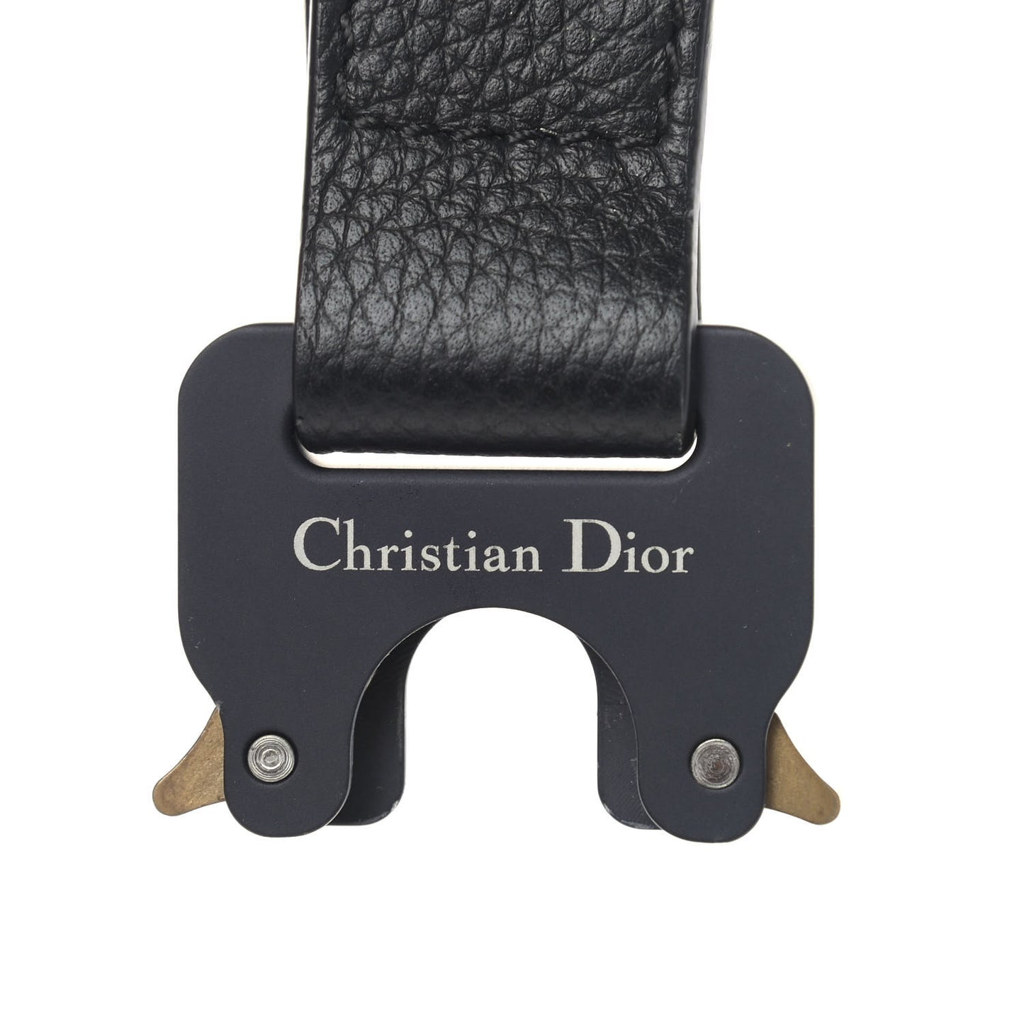 Grained Calfskin Saddle Pouch Belt Bag Black