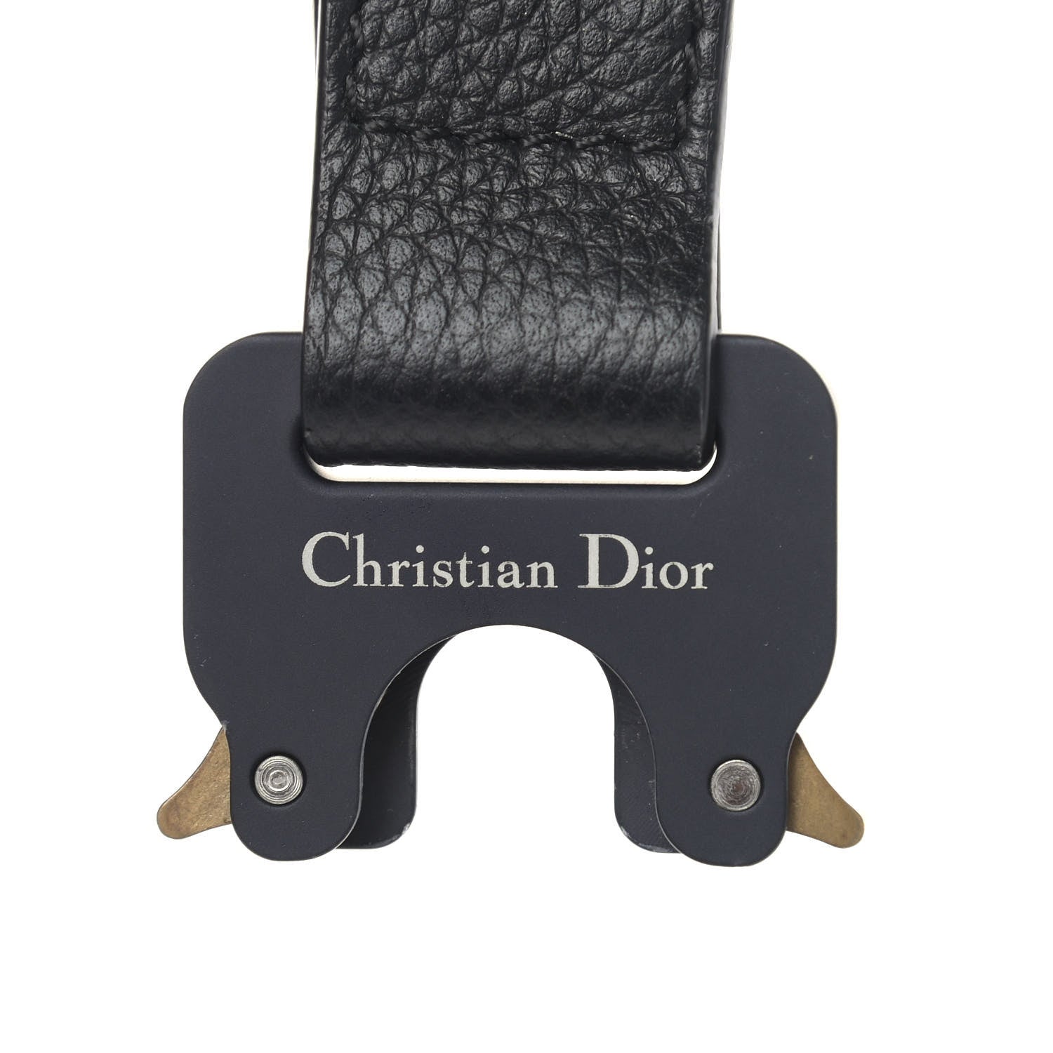 Christian Dior Grained Calfskin Saddle Pouch Belt Bag Black 5 of 9