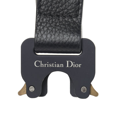 Christian Dior Grained Calfskin Saddle Pouch Belt Bag Black 5 of 9