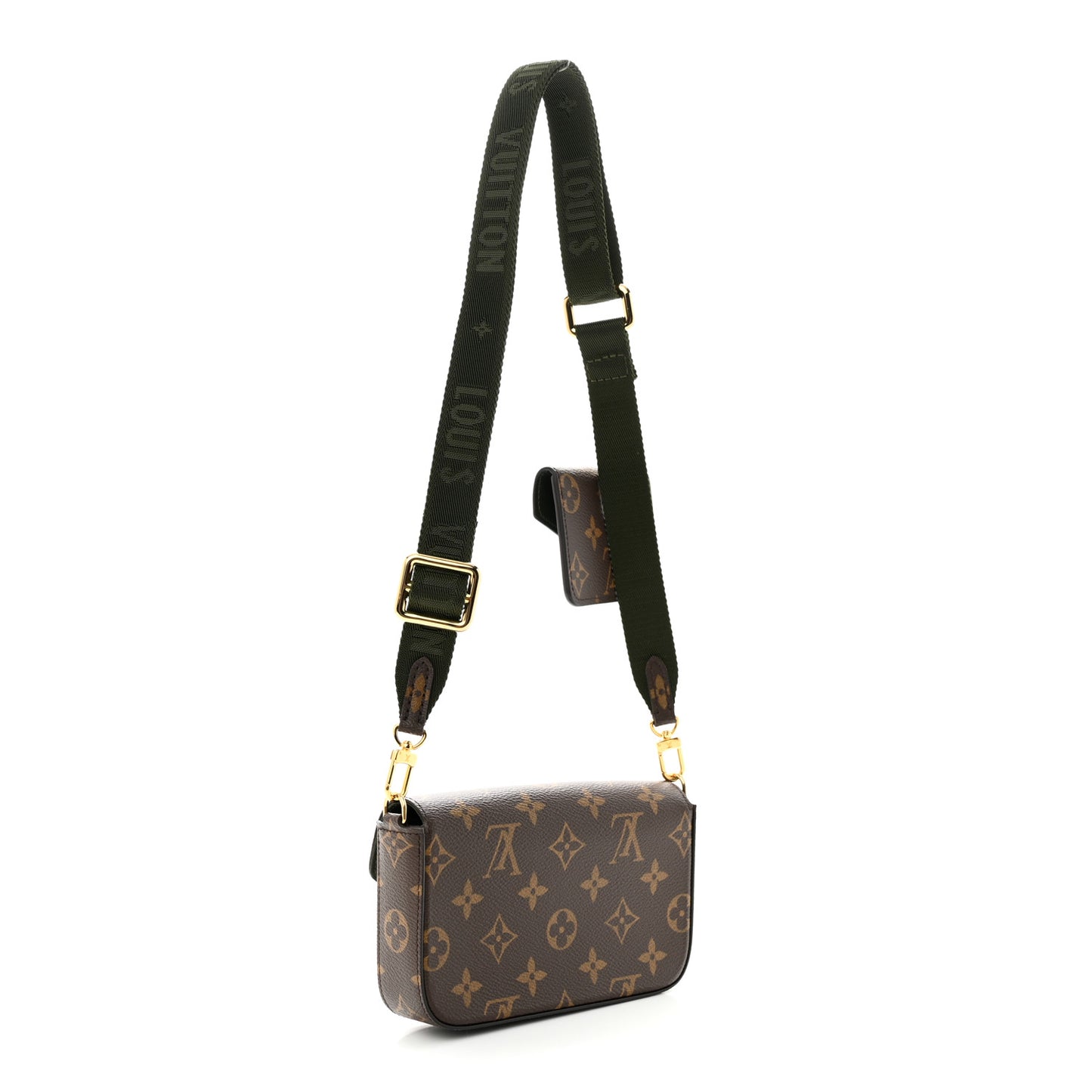 Monogram Felicie Strap & Go Kaki