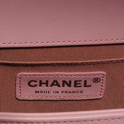 Chanel Lambskin Quilted Medium Boy Flap Light Pink 6 of 8