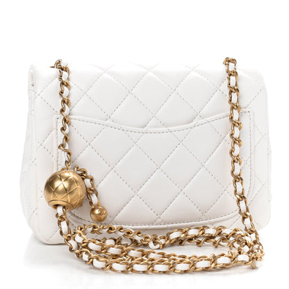Chanel Lambskin Quilted Mini Pearl Crush Flap White 3 of 9