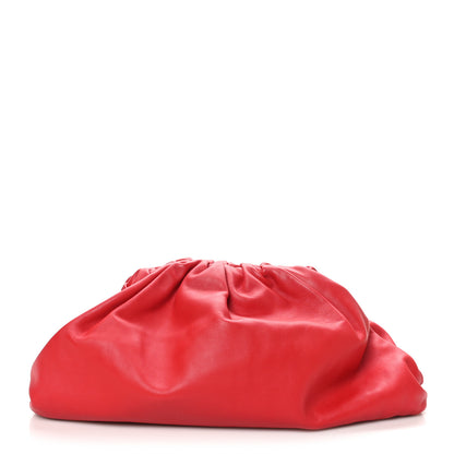 Bottega Veneta Smooth Butter Calf The Pouch Oversized Clutch Bright Red 1 of 11
