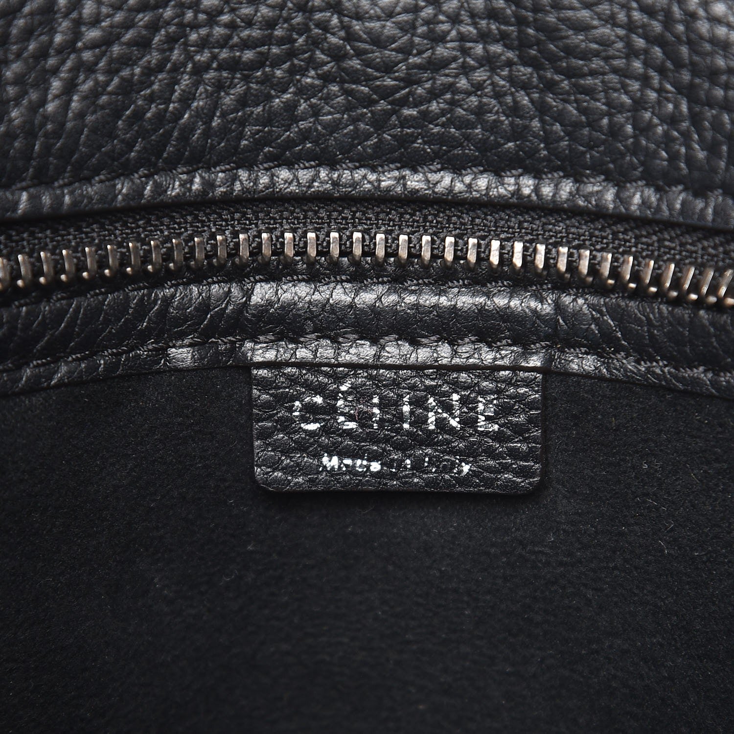 Celine Drummed Calfskin Nano Luggage Black 6 of 8