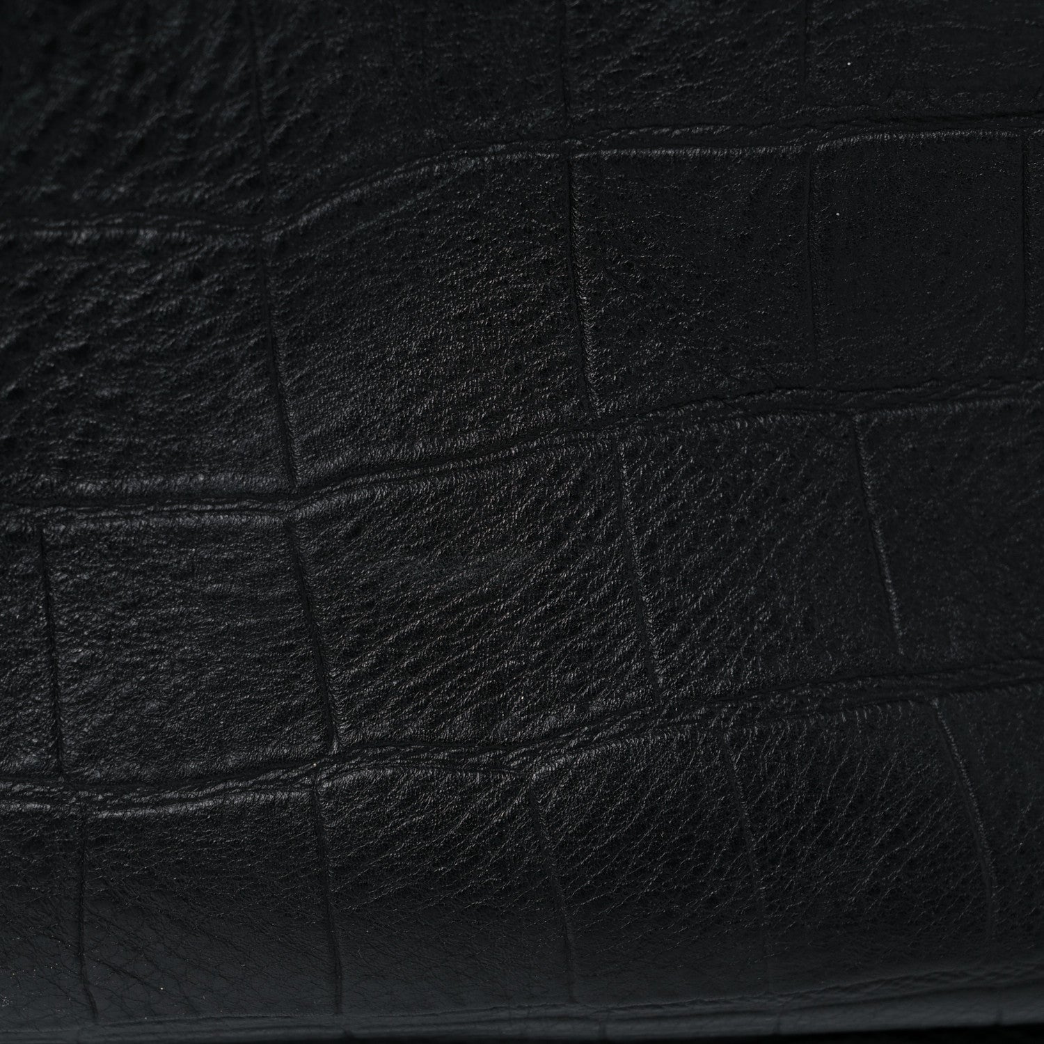 Celine Calfskin Crocodile Embossed Medium Phantom Luggage Black 15 of 28