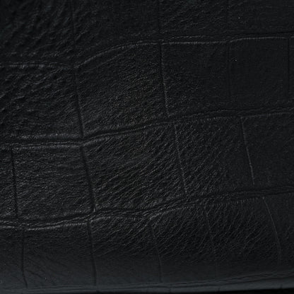 Celine Calfskin Crocodile Embossed Medium Phantom Luggage Black 15 of 28