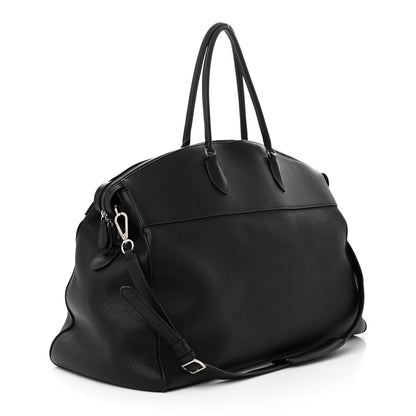 The Row Grained Calfskin George XL Duffle Bag Black 3 of 10