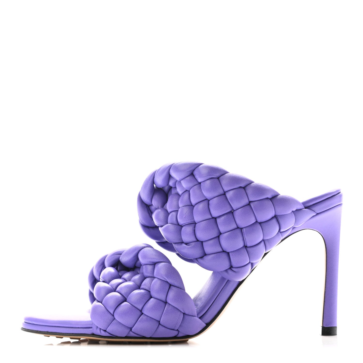 Bottega Veneta Nappa Twisted Padded Intrecciato Curve Slide Sandals 36 Purple 1 of 7