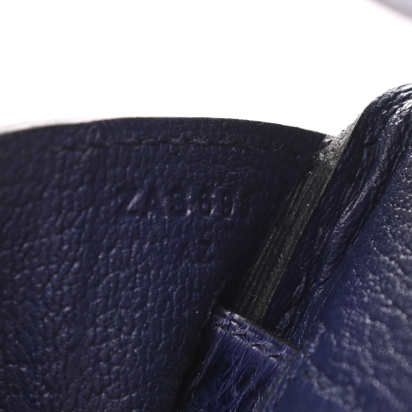 Taurillon Novillo Shiny Niloticus Crocodile Birkin Touch 25 Bleu Encre