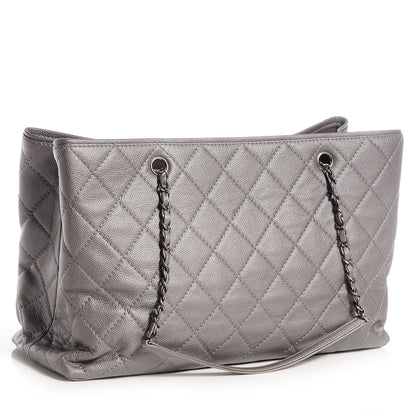 Chanel Metallic Caviar Large Be Caviar Tote Silver 3 of 8