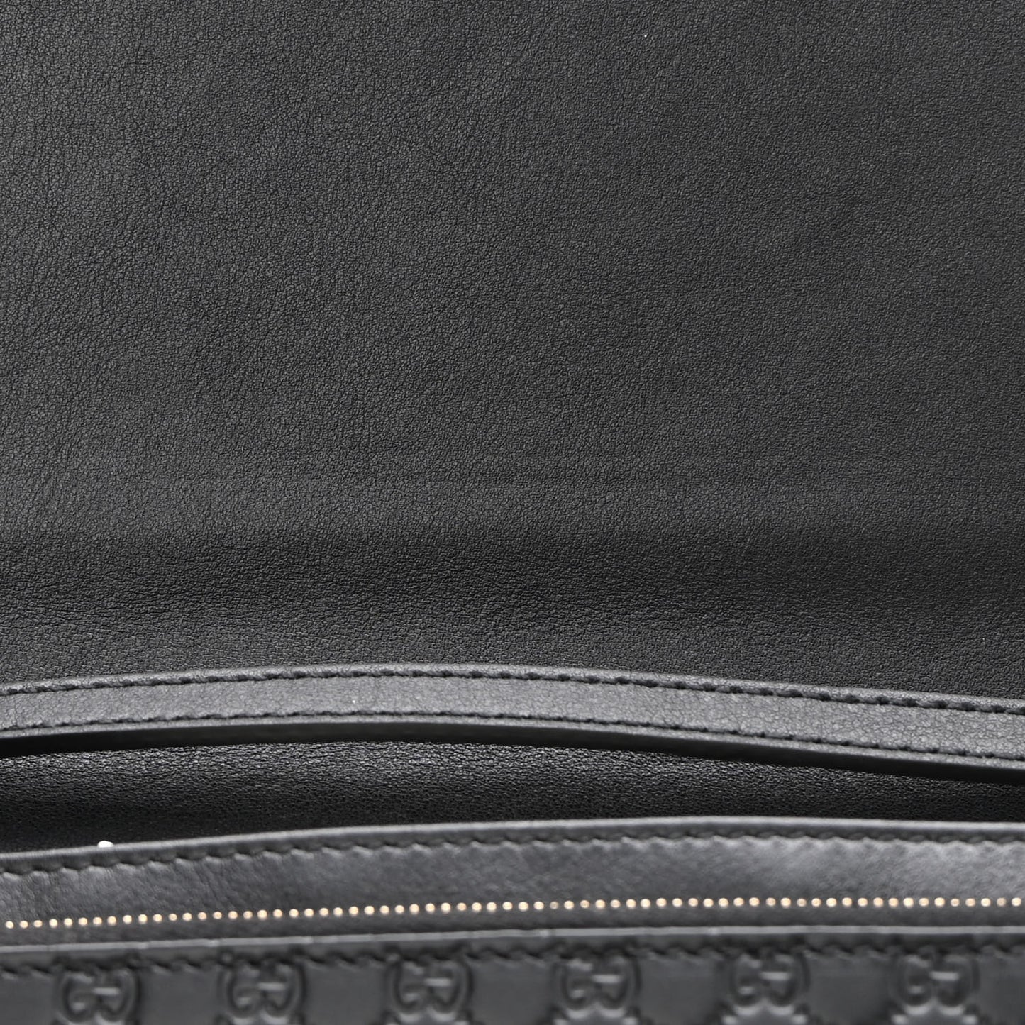 Microguccissima Crossbody Wallet Black