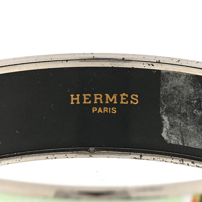 Hermes Enamel Printed Wide De Passage a Paris Bracelet 70 3 of 4