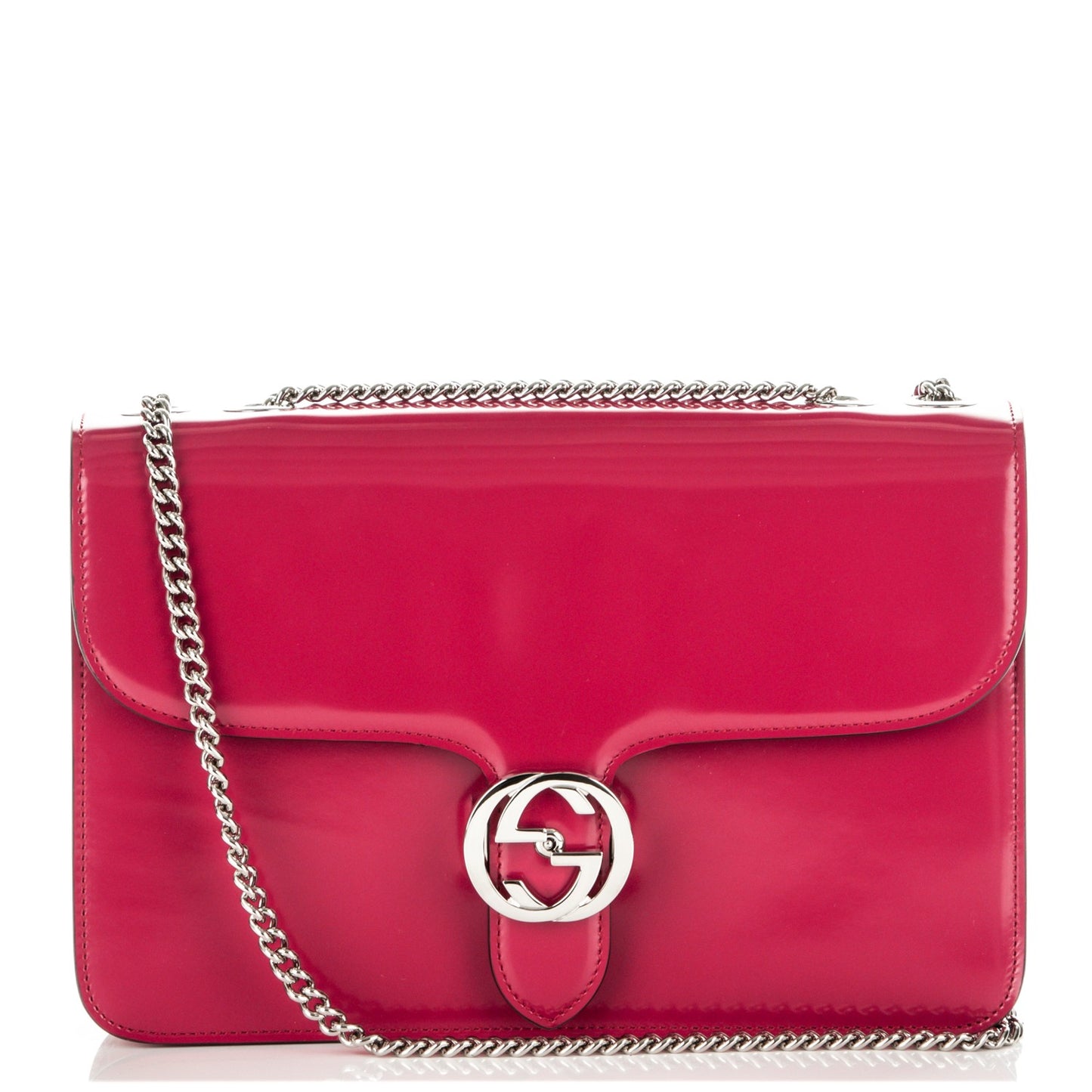 Shade Lux Calfskin Interlocking G Shoulder Bag Petunia