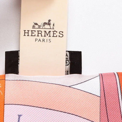 Hermes Silk Astrologie Nouvelle Twilly Corail Ultraviolet Terracotta 6 of 7