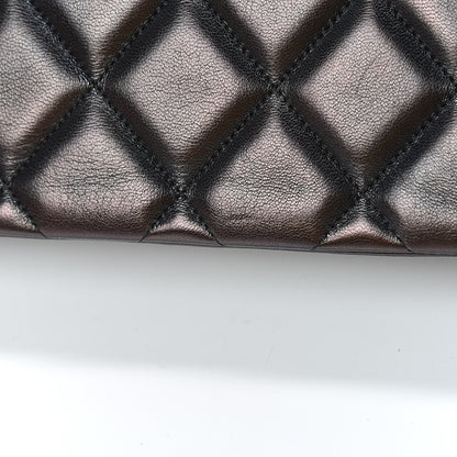 Chanel Lambskin Quilted Medium Diamond CC Flap Black 17 of 20