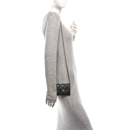 Chanel Caviar Quilted Flap Card Holder On Chain Black 2 of 11