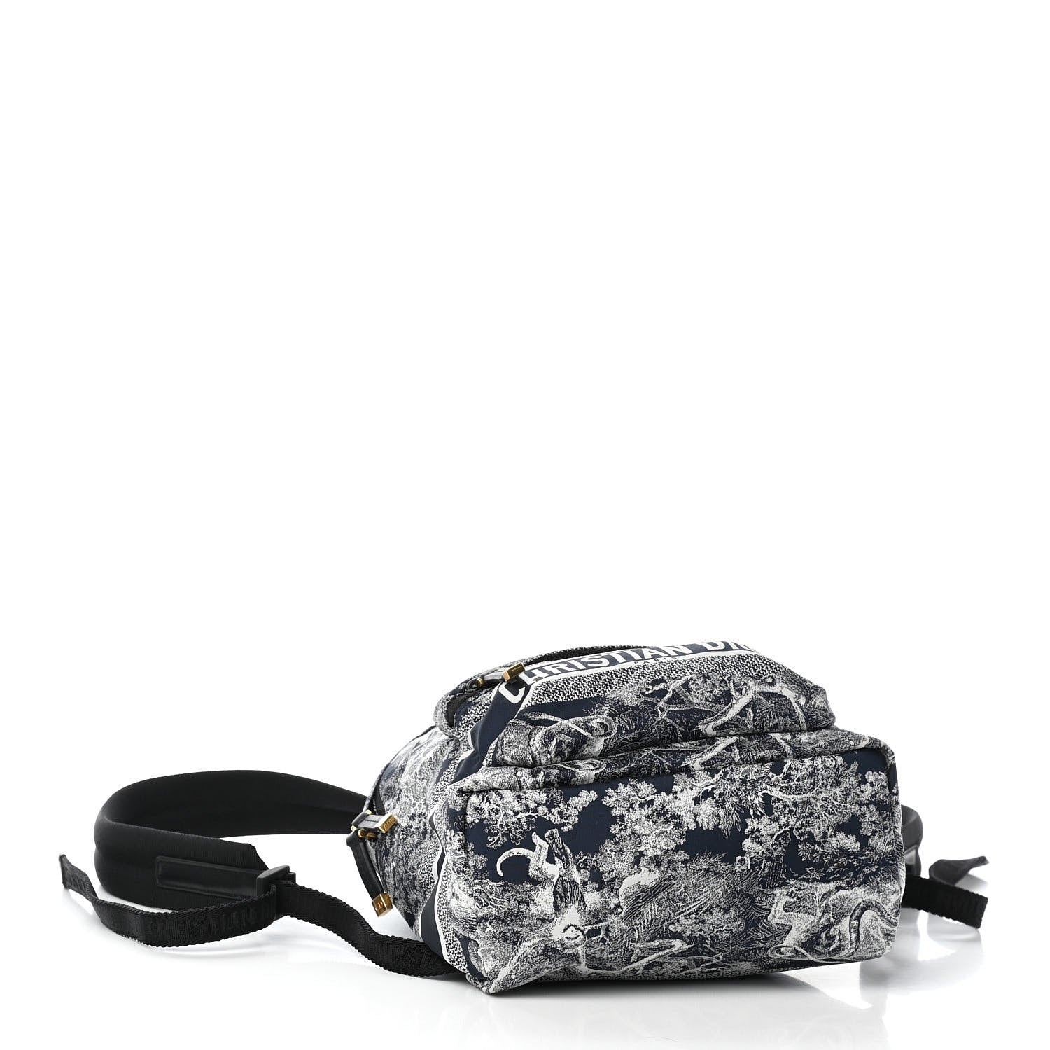 Christian Dior Nylon Technical Fabric Toile De Jouy Small Diortravel Backpack Blue 4 of 8