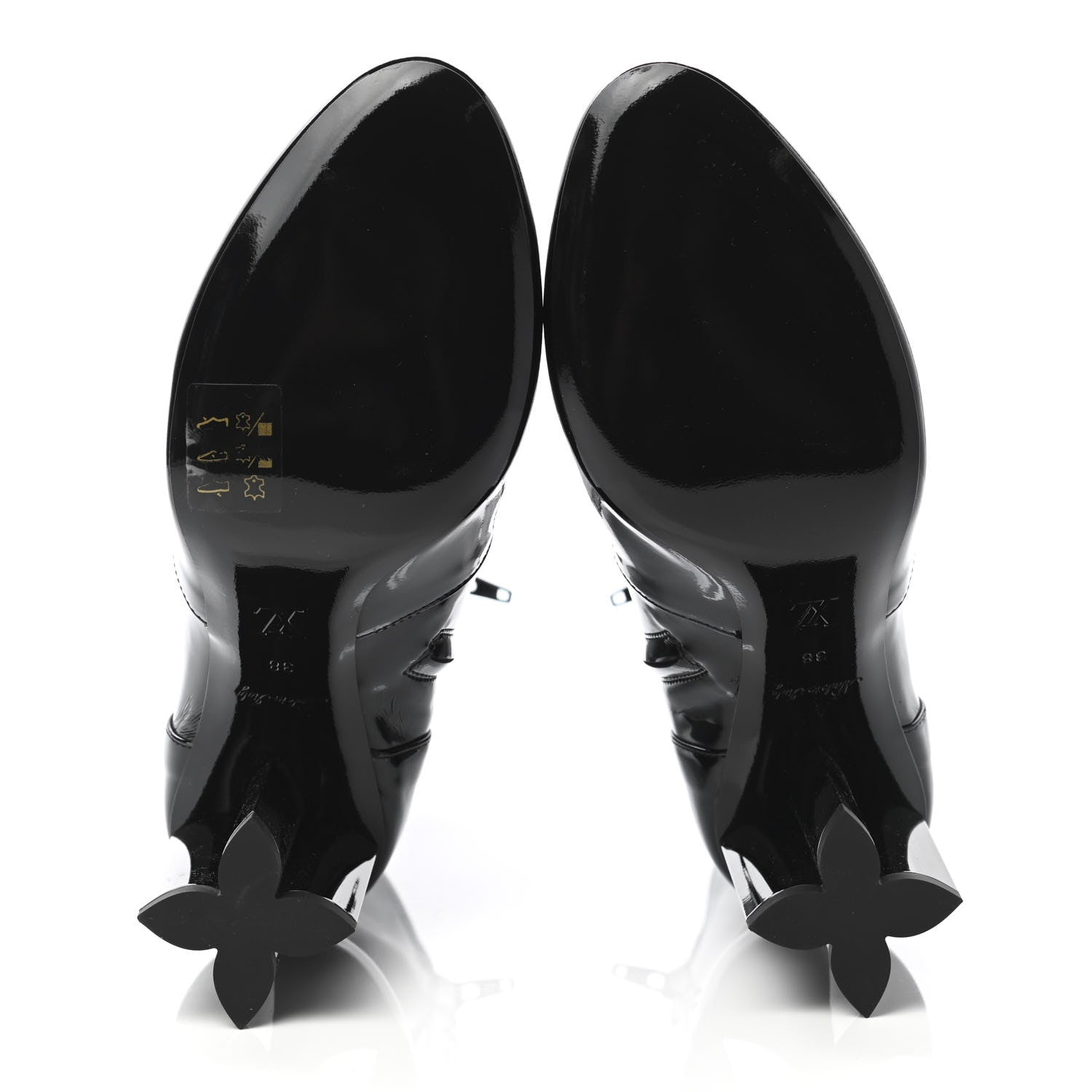 Louis Vuitton Patent Uniformes Silhouette Ankle Boots 38 Black 5 of 9