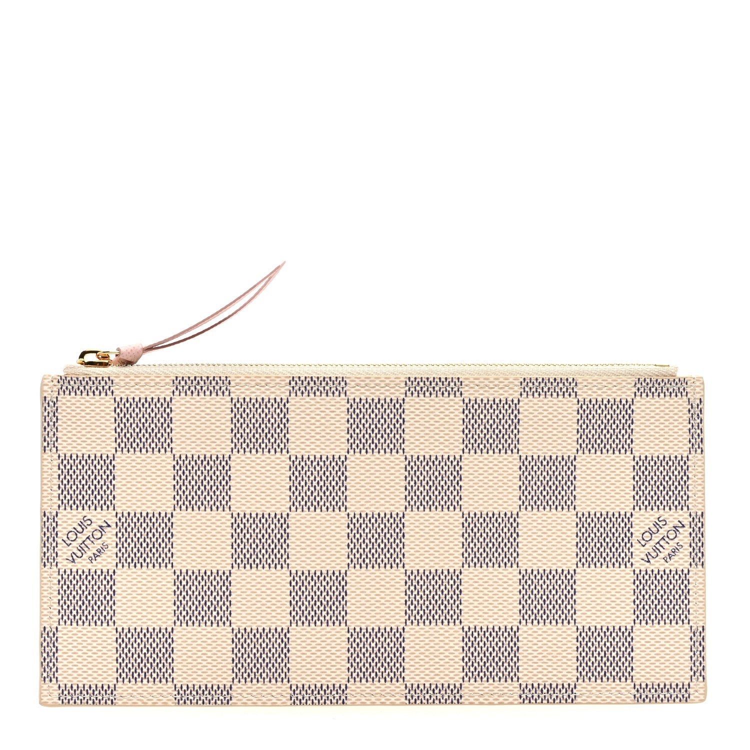 Louis Vuitton Damier Azur Felicie Chain Wallet Zippered Insert Rose Ballerine 1 of 6