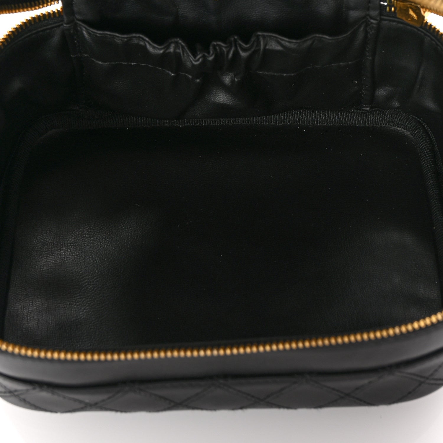 Chanel Lambskin Vanity Cosmetic Case Black 5 of 8