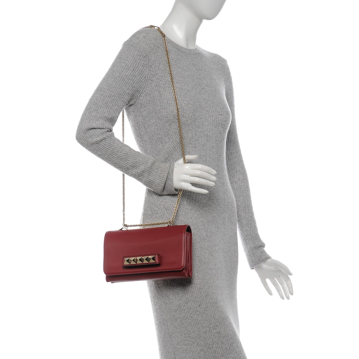 Valentino Garavani Nappa Va Va Voom Shoulder Bag Red 2 of 6