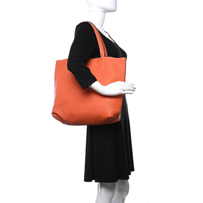 Hermes Taurillon Clemence Double Sens 36 Reversible Tote Orange Sanguine 3 of 16