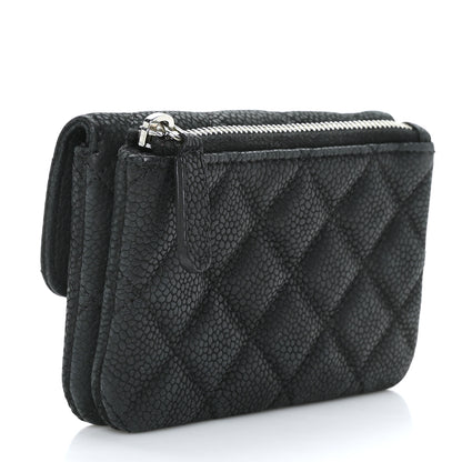Chanel Iridescent Caviar Quilted Coin Purse Black 3 of 9