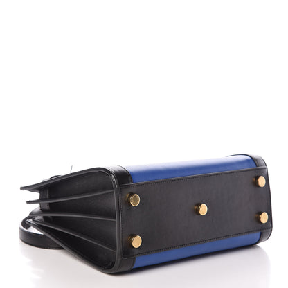 Saint Laurent Calfskin Bi-Color Nano Sac De Jour Royal Blue Black 4 of 9