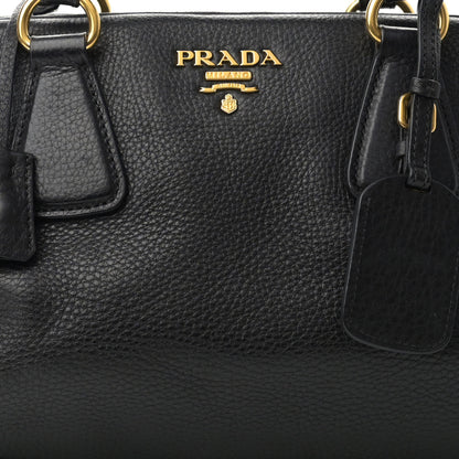 Prada Vitello Daino Tote Black 7 of 10