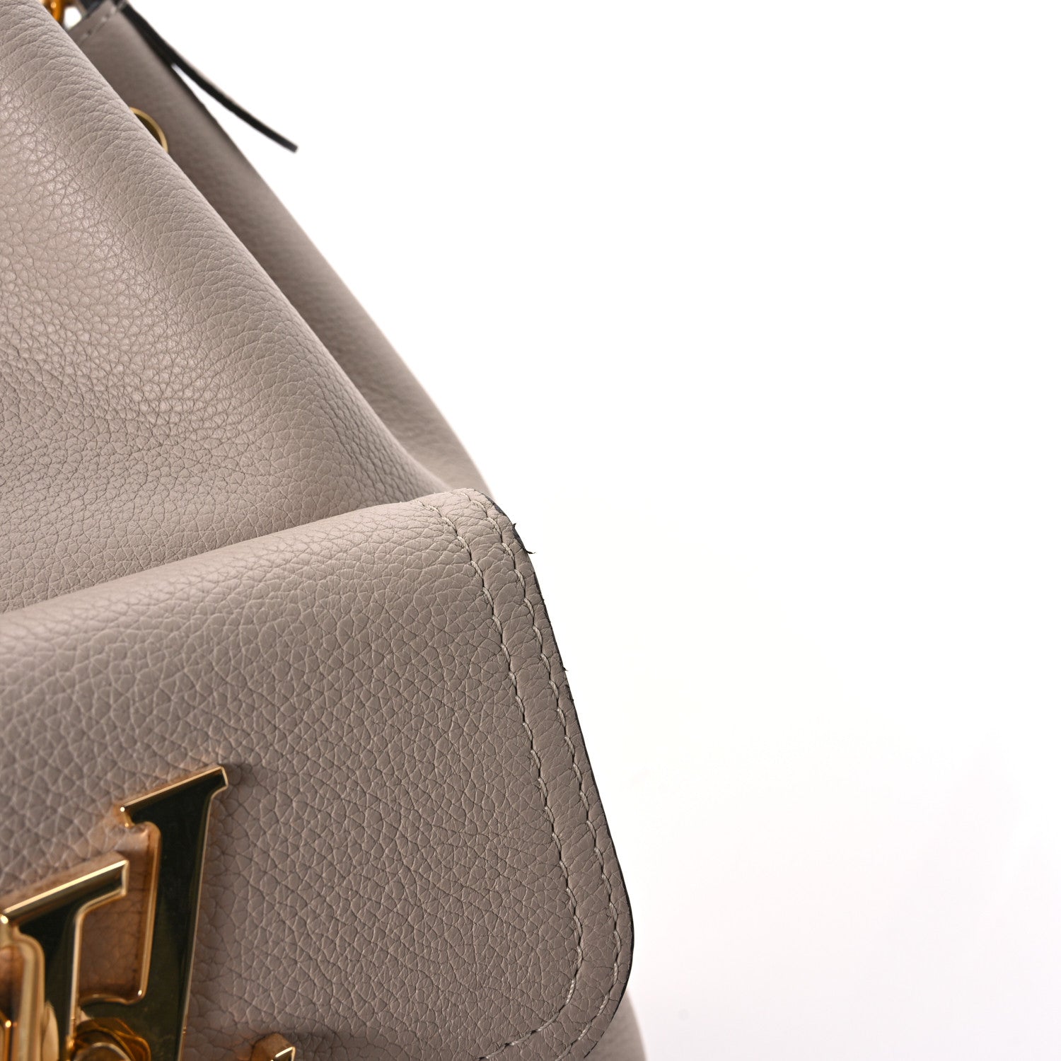 Louis Vuitton Calfskin Lockme Bucket MM Greige 10 of 10