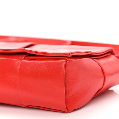 Bottega Veneta Paper Calfskin Maxi Intreccio The Belt Cassette Bag Bright Red 9 of 10