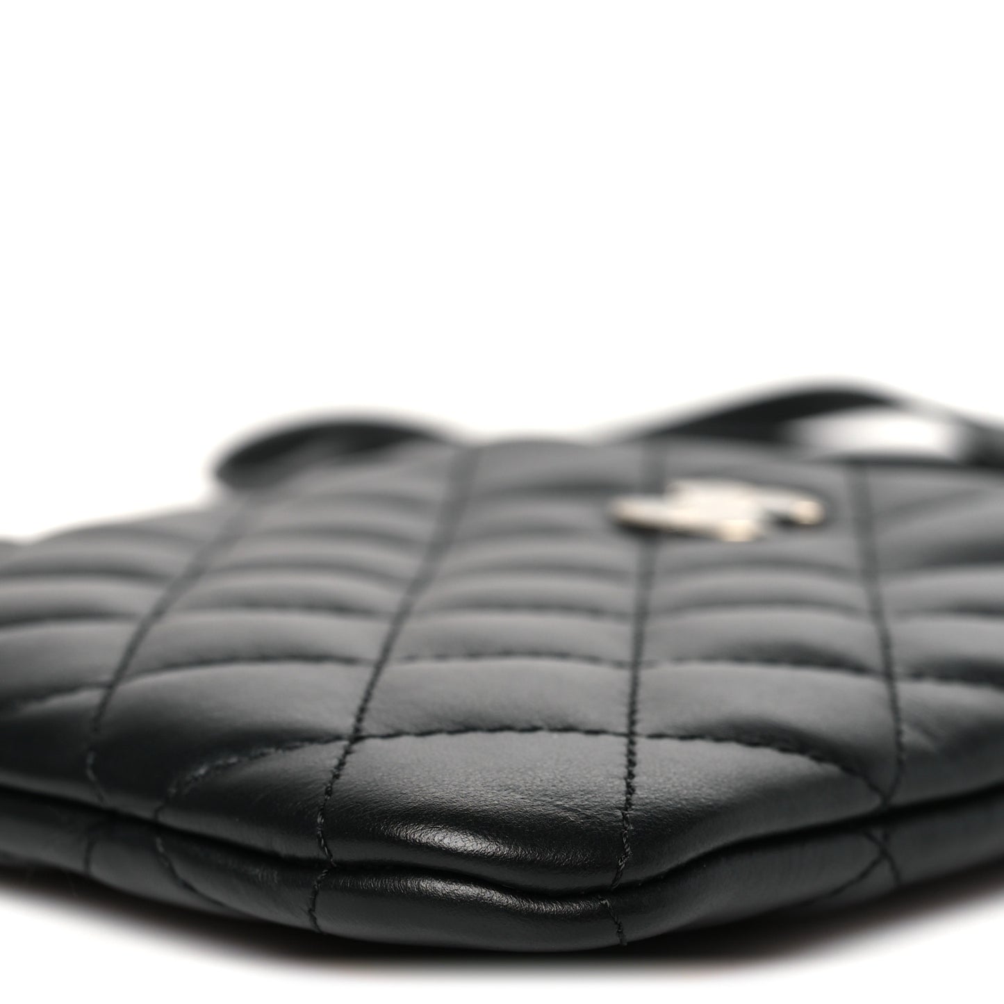 Lambskin Quilted Uniform Crossbody Bag Black