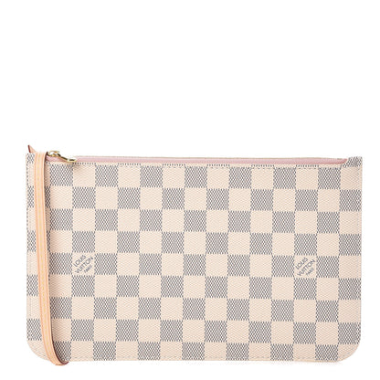 Louis Vuitton Damier Azur Neverfull MM GM Pochette Rose Ballerine 1 of 7