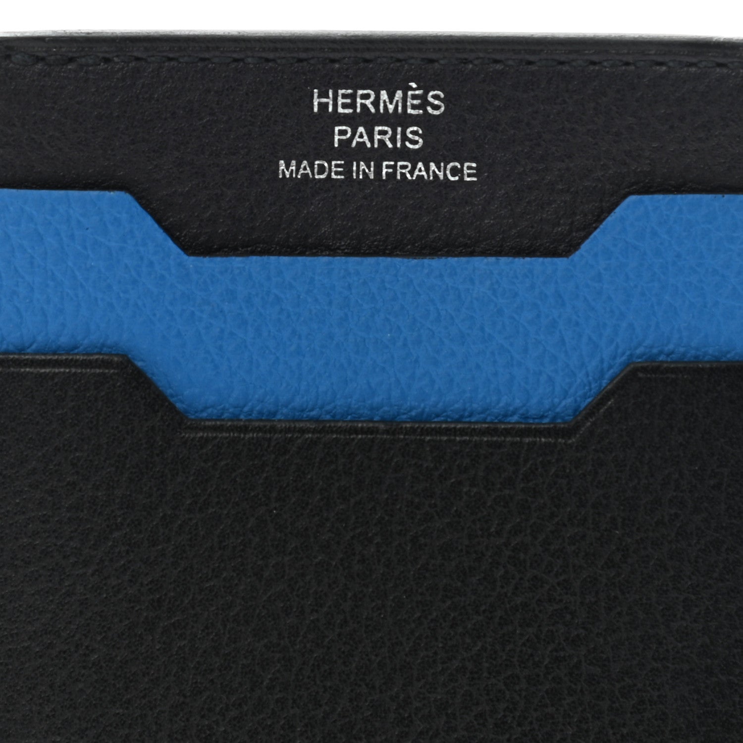 Hermes Evercolor City 3CC Card Holder Black Bleu Zanzibar 6 of 6