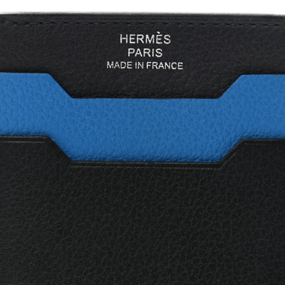 Hermes Evercolor City 3CC Card Holder Black Bleu Zanzibar 6 of 6