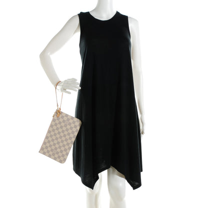 Louis Vuitton Damier Azur Neverfull MM GM Pochette Rose Ballerine 2 of 8