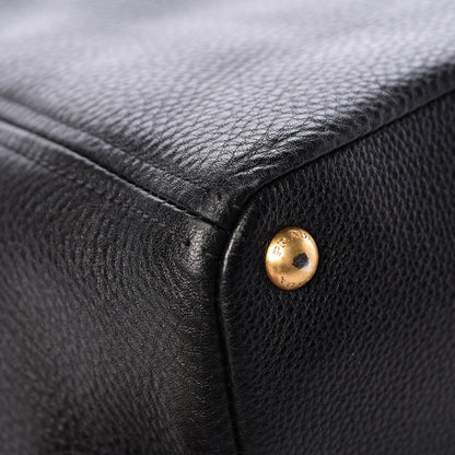 Prada Vitello Daino Side Pocket Hobo Black 8 of 29