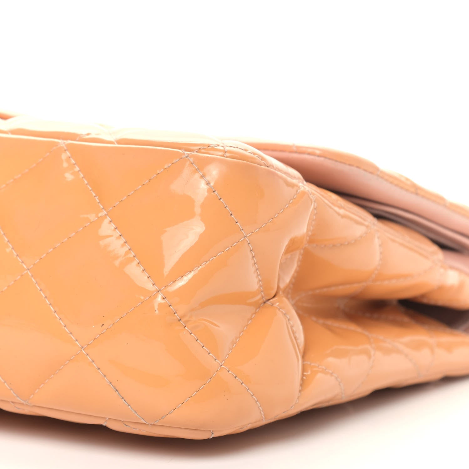Chanel Patent Quilted Jumbo Double Flap Light Pink 9 of 17