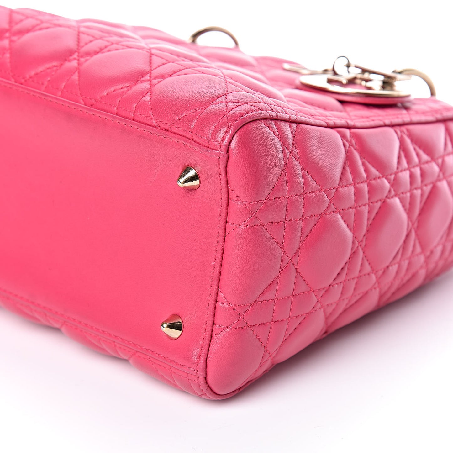 Lambskin Cannage Medium Lady Dior Pink