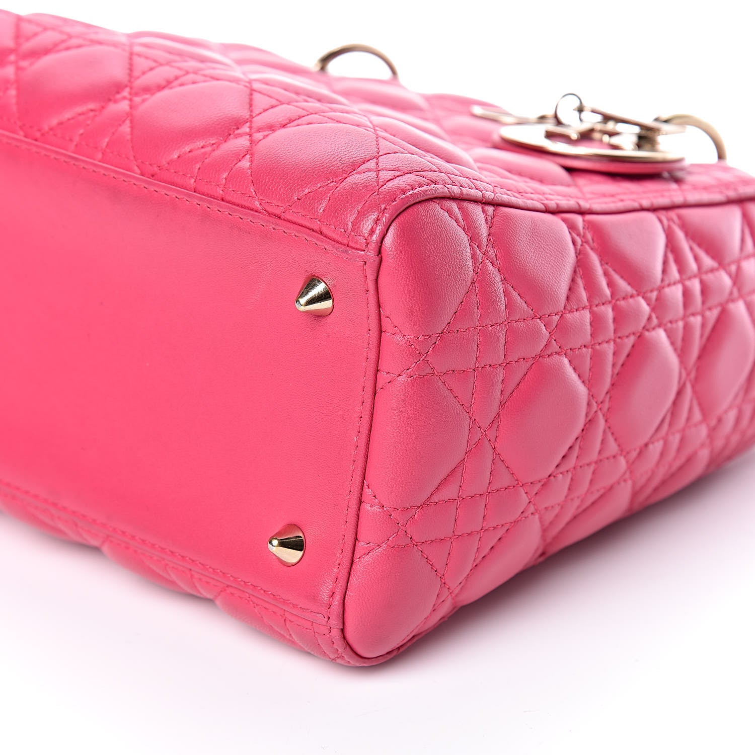 Christian Dior Lambskin Cannage Medium Lady Dior Pink 18 of 18